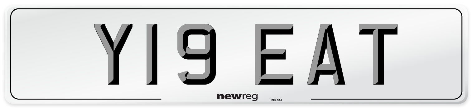 Y19 EAT Number Plate from New Reg